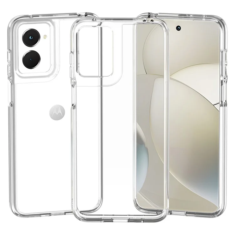 For Motorola Moto G Power 5G Case Drop-proof TPU+PC Clear Phone Cover - Transparent White