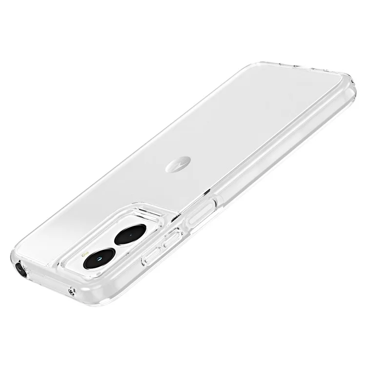 For Motorola Moto G Power 5G Case Drop-proof TPU+PC Clear Phone Cover - Transparent White