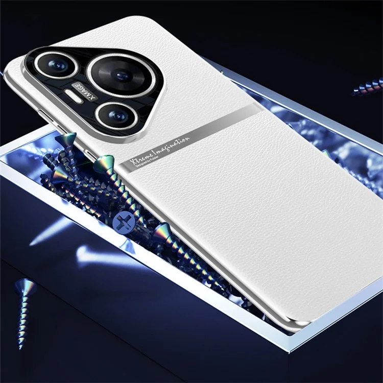 Pour Huawei Pura 70 Étui de téléphone portable Étui en cuir PU amortissant les chocs - Orange