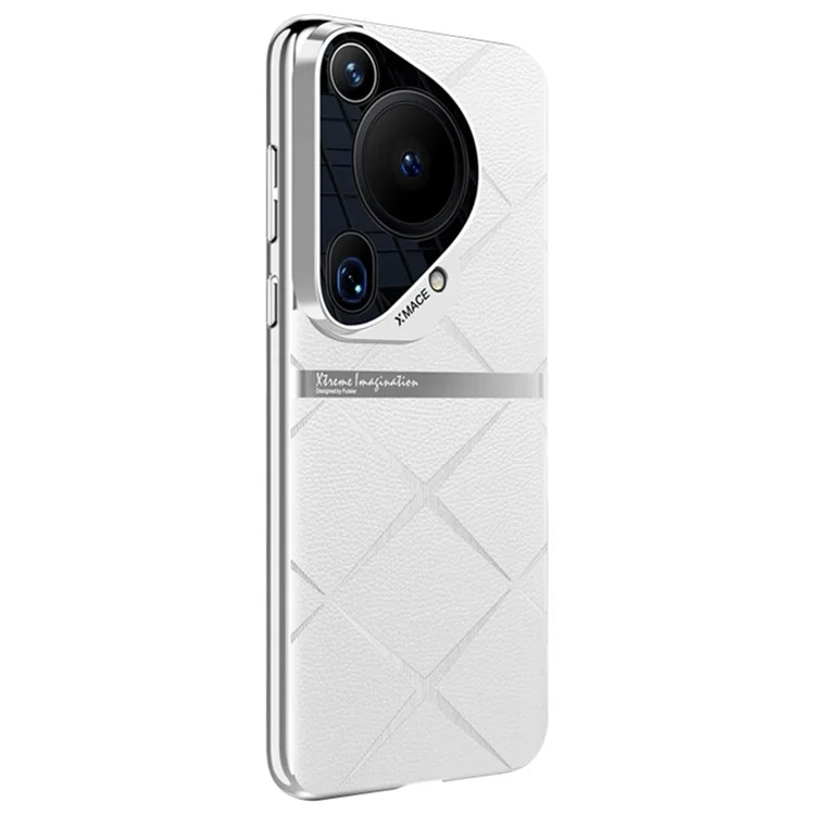 Für Huawei Pura 70 Ultra Case Drop-proof Acrylic + PC + PU Leder Handyhülle - Weiß