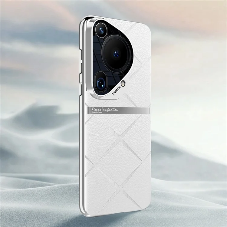 Für Huawei Pura 70 Ultra Case Drop-proof Acrylic + PC + PU Leder Handyhülle - Weiß