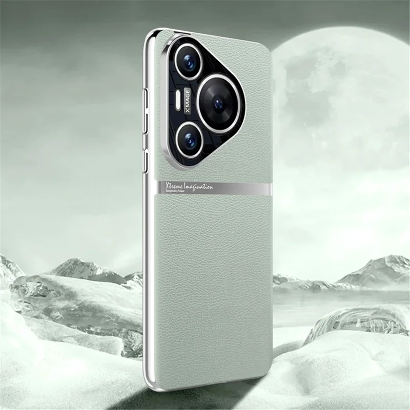 For Huawei Pura 70 Pro / Pura 70 Pro+ Phone Case Drop Protection PU Leather Back Cover - Cyan