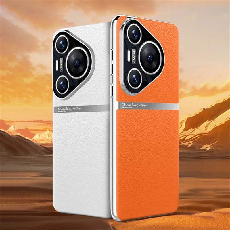 Für Huawei Pura 70 Pro / Pura 70 Pro+ Handyhülle Fallschutz PU-Leder Rückabdeckung - Grau