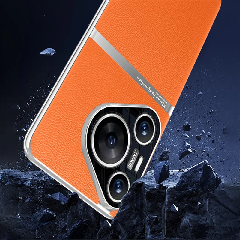 Für Huawei Pura 70 Pro / Pura 70 Pro+ Handyhülle Fallschutz PU-Leder Rückabdeckung - Grau