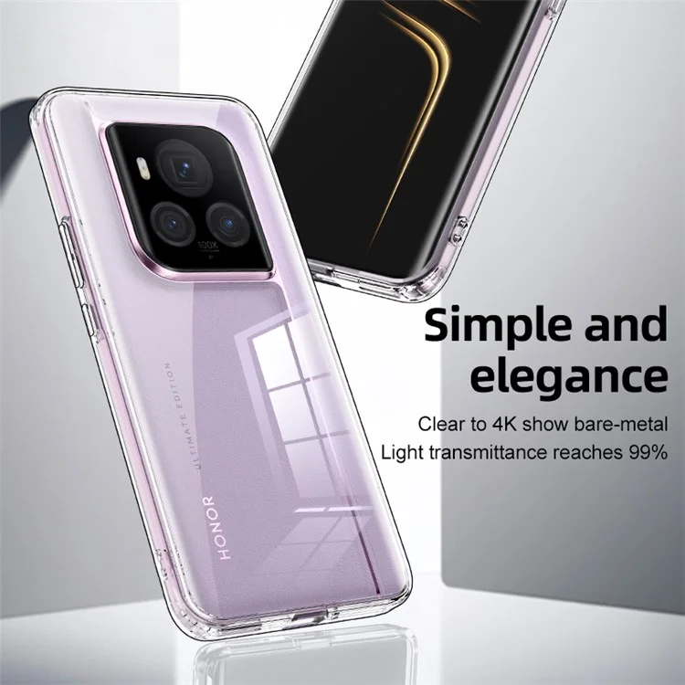 For Honor Magic6 Ultimate 5G Funda de Teléfono Anti Caída TPU+PC Híbrida - Negro