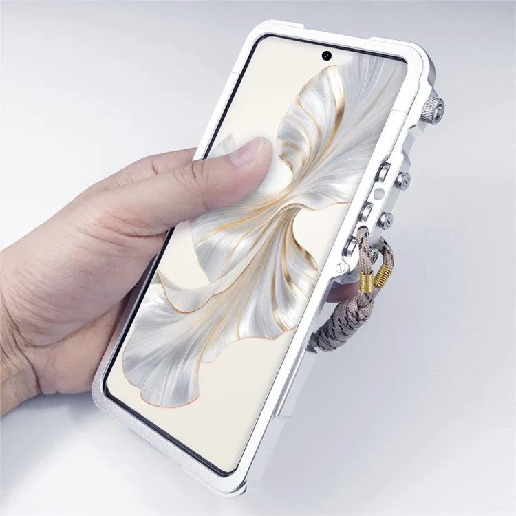 Para el caso del Infinix Note 40 Pro+ Caso Brazo Mecánico Aleación de Aluminio Disipación de Calor Cubierta de Teléfono Inteligente - Plata