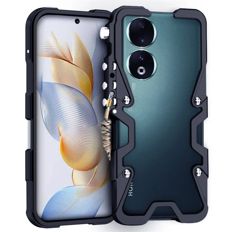 For Honor 60 / 60 SE / 70 5G / 80 5G / 90 / 100 5G Hülle Aluminium-Legierung Metall Stoßfest - Schwarz