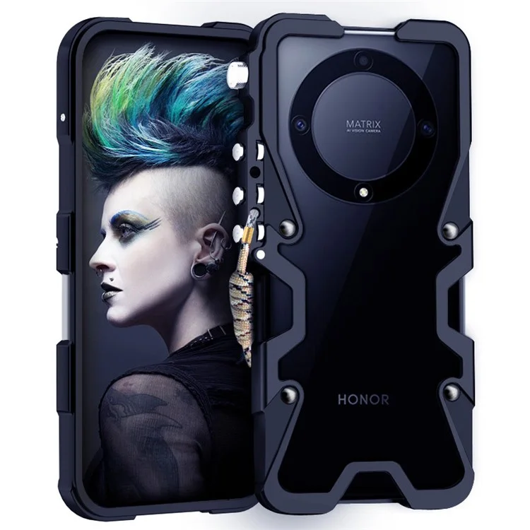 For Honor X50i 5G / X50i+ 5G / X8b 4G / X9a 5G / 90 Lite 5G Funda de Aleación de Aluminio para Teléfono - Negro
