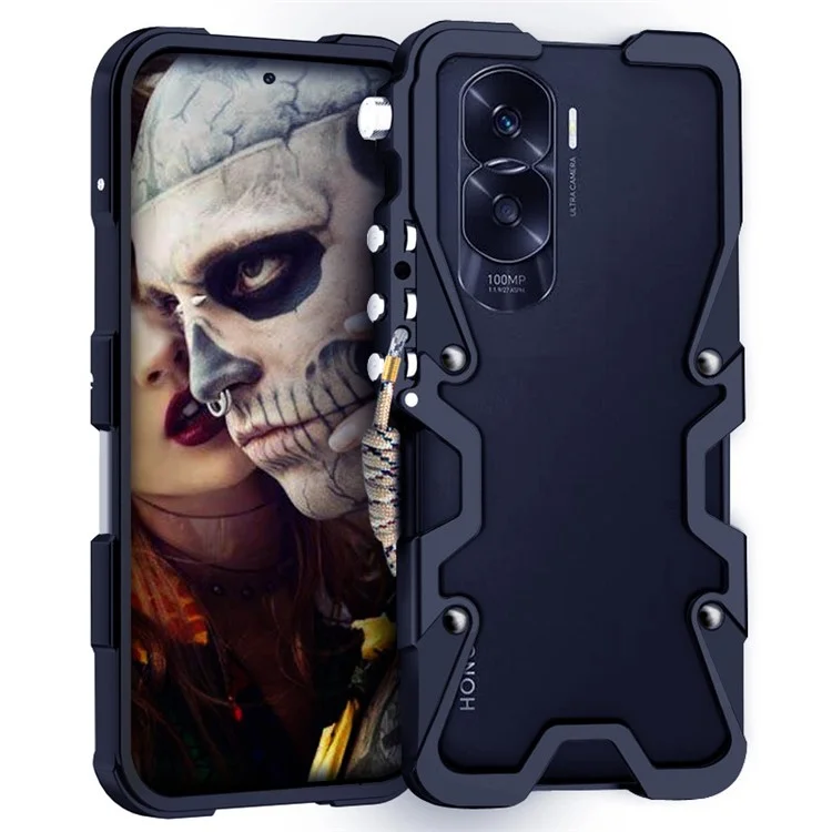 For Honor X50i 5G / X50i+ 5G / X8b 4G / X9a 5G / 90 Lite 5G Funda de Aleación de Aluminio para Teléfono - Negro