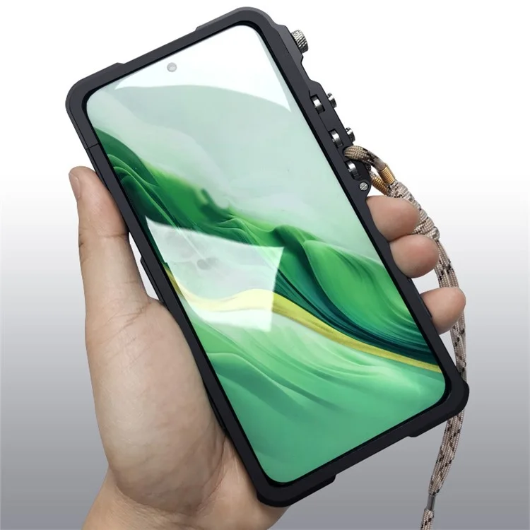 For Honor X50i 5G / X50i+ 5G / X8b 4G / X9a 5G / 90 Lite 5G Funda de Aleación de Aluminio para Teléfono - Negro