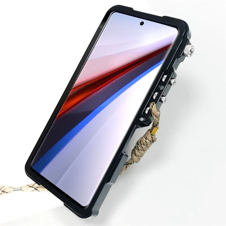 For Honor X50i 5G / X50i+ 5G / X8b 4G / X9a 5G / 90 Lite 5G Funda de Aleación de Aluminio para Teléfono - Negro