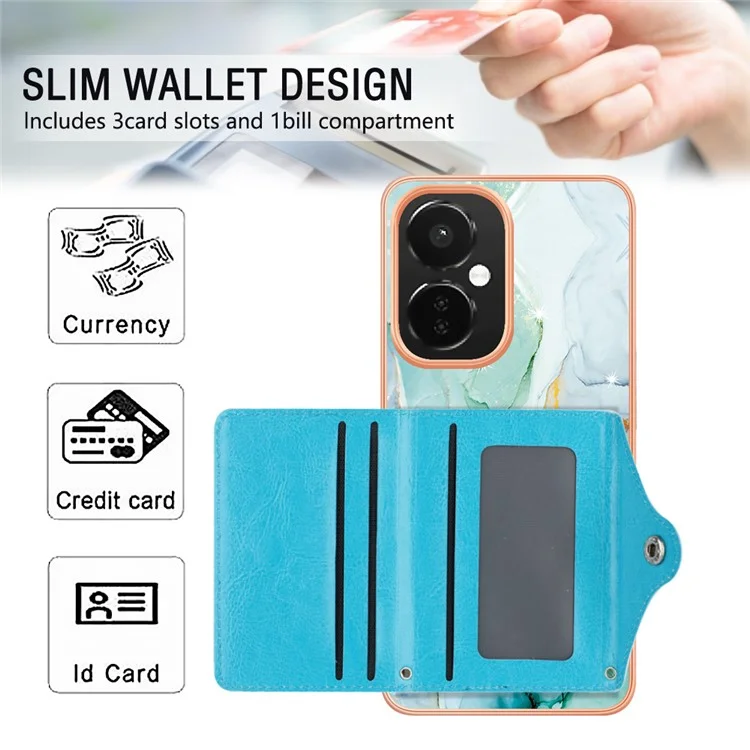 YB Leather Coating Series-9 for OnePlus Nord CE 3 Lite 5G / Nord N30 5G Kickstand Leather+TPU Phone Cover - 003 Green