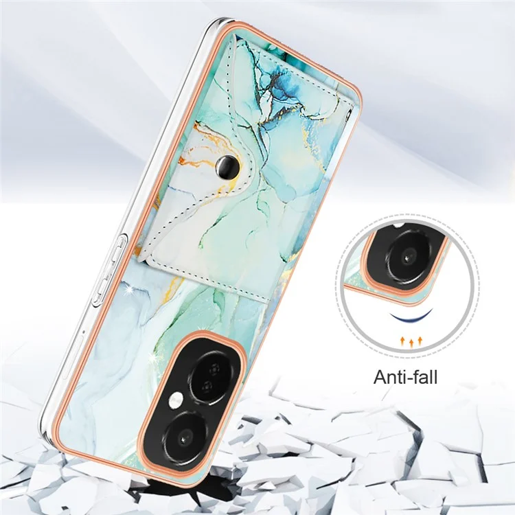 YB Leather Coating Series-9 for OnePlus Nord CE 3 Lite 5G / Nord N30 5G Kickstand Leather+TPU Phone Cover - 003 Green