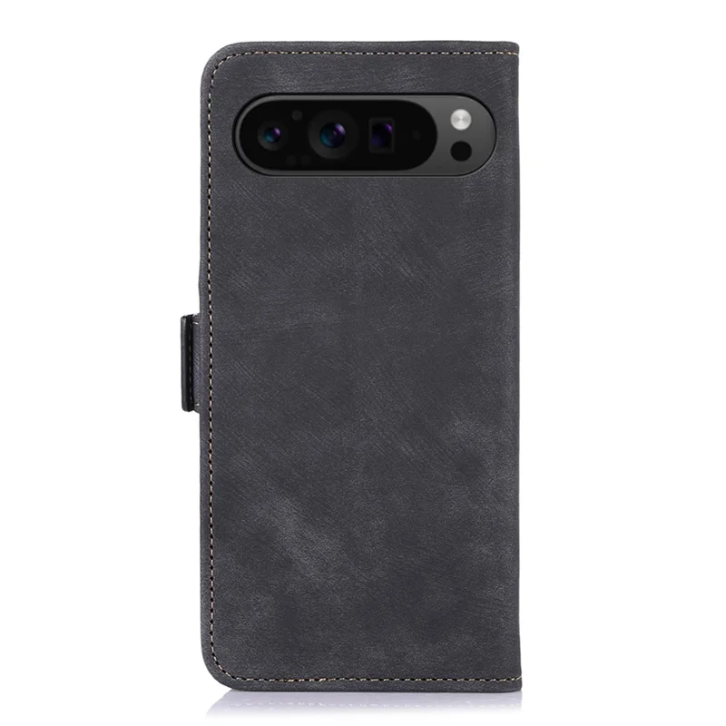 ABEEL For Google Pixel 10 Pro XL / 9 Pro XL Magnetic Phone Case Side Magnetic Clasp Wallet Cover  - Black