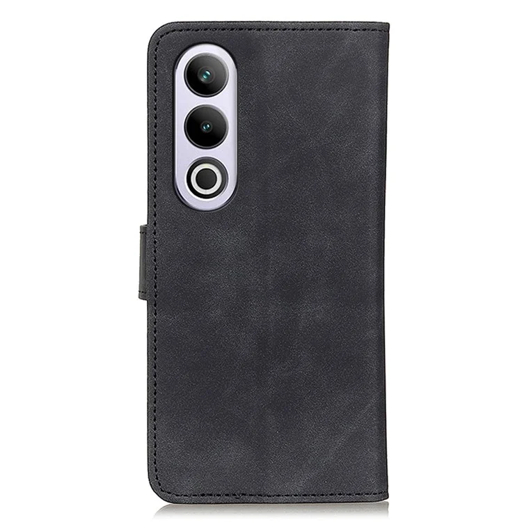 KHAZNEH Para OnePlus Nord CE4 5G / Oppo K12 Caso Design Retro de Couro PU Carteira Capa de Telefone - Preto