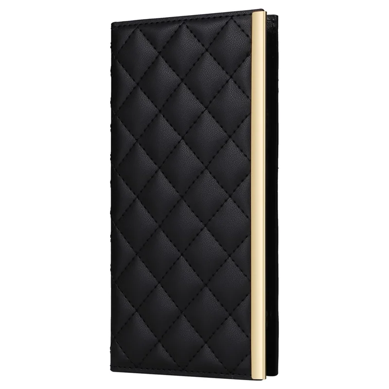 For Samsung Galaxy S21 FE 5G Leather Case Suction Cup 3 Card Slots Phone Cover - Black
