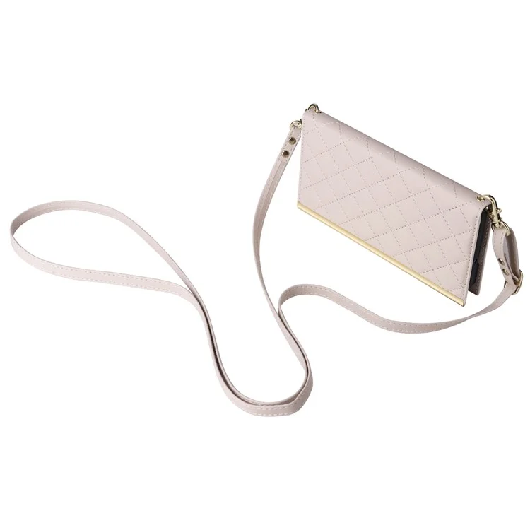 Para Samsung Galaxy S21+ 5G Case Wallet PU Leather Suction Cup Protection Phone Cover - Bege