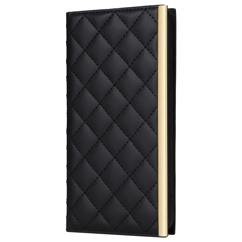 For Samsung Galaxy S23 Leather Case Suction Cup Wallet Flip Phone Cover with Shoulder Strap - Black