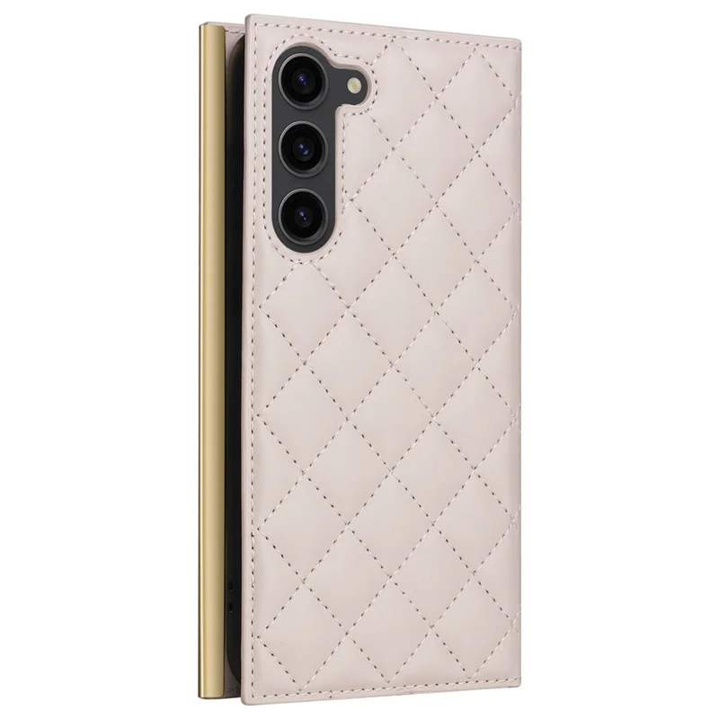 For Samsung Galaxy S23+ Wallet Case Anti-Drop PU Leather Phone Cover with Stand - Beige