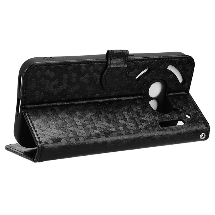 For Nothing Phone (2a) Plus / Phone (2a) Wallet Case Dots Imprinted Magnetic Closing Phone Cover - Black