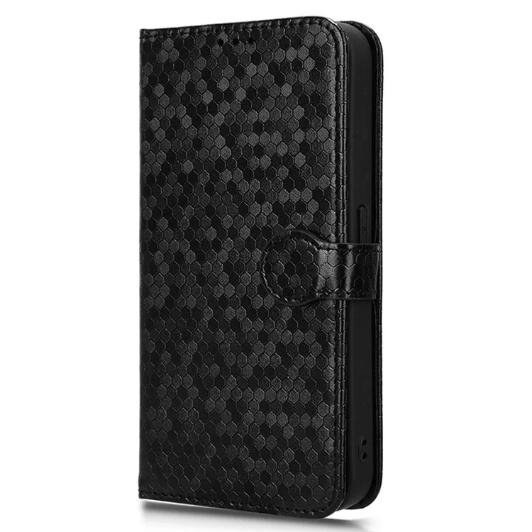 For Nothing Phone (2a) Plus / Phone (2a) Wallet Case Dots Imprinted Magnetic Closing Phone Cover - Black