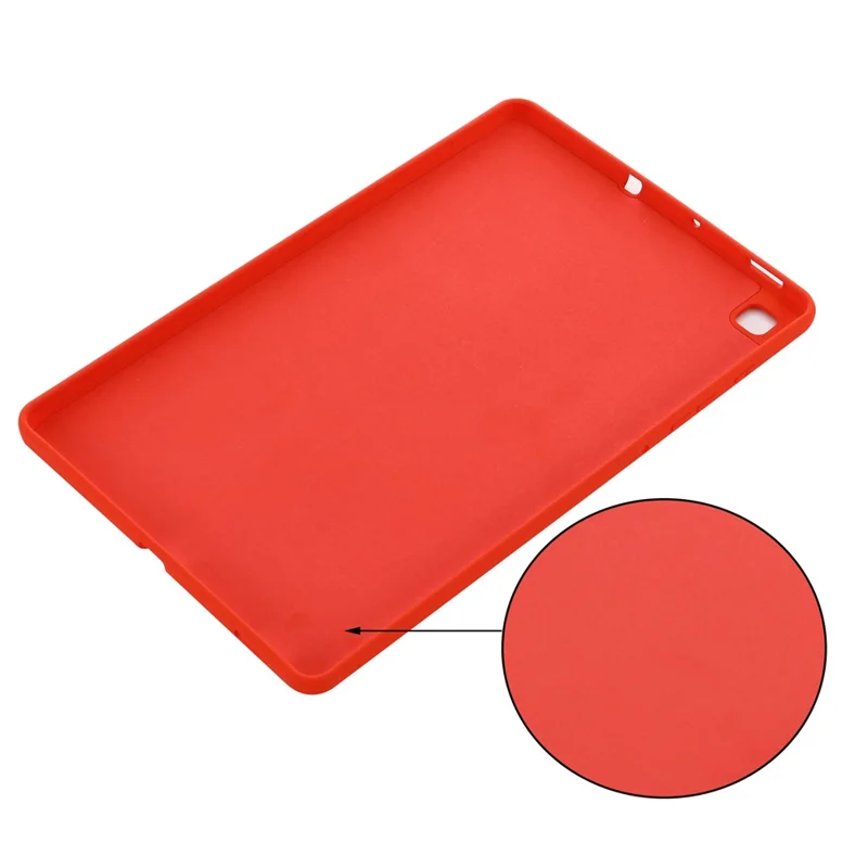 For Samsung Galaxy Tab S6 Lite (2020) / (2022) / (2024) Case Liquid Silicone Scratch Resistant Tablet Cover - Red