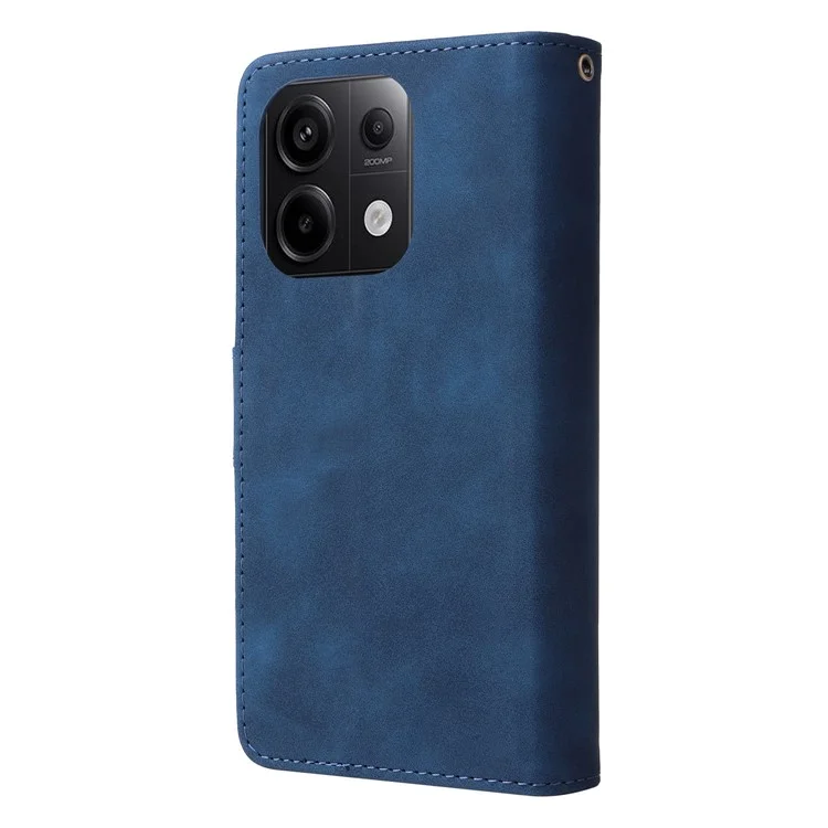 For Xiaomi Redmi Note 13 Pro 5G / Poco X6 5G PU Leather Wallet Mobile Phone Cover Case with Multiple Card Slots - Blue