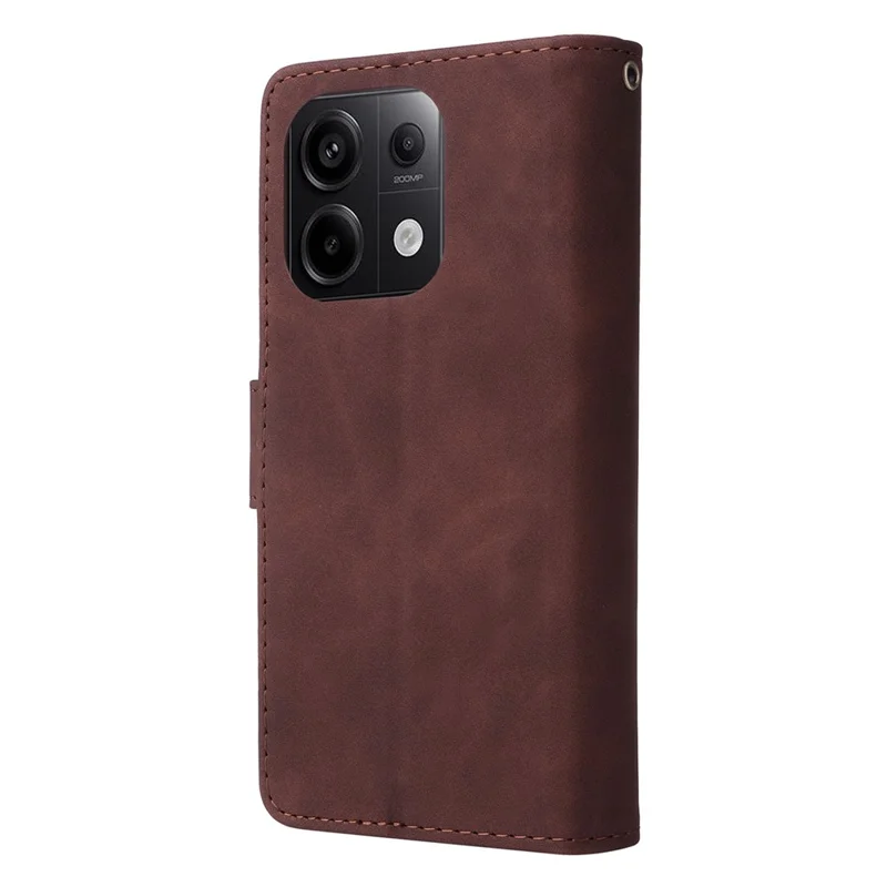 For Xiaomi Redmi Note 13 Pro 5G / Poco X6 5G PU Leather Wallet Mobile Phone Cover Case with Multiple Card Slots - Coffee