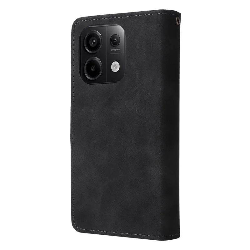 Für Xiaomi Redmi Note 13 Pro 5G / Poco X6 5G PU-Leder-Geldbörsen-Handy-Cover-Hülle mit mehreren Kartenfächern - Schwarz