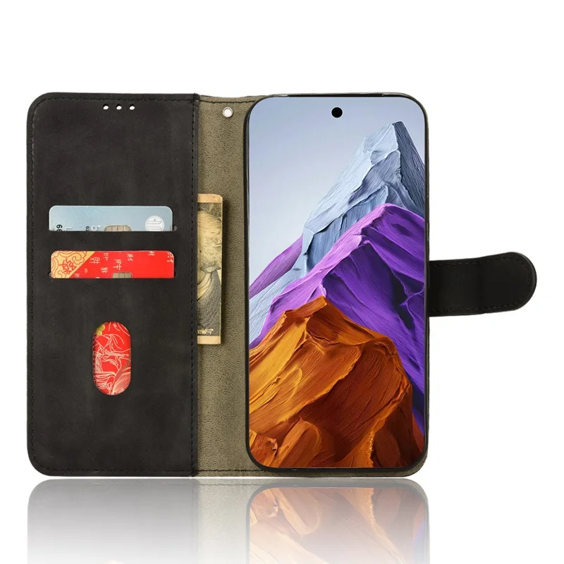 Для Google Pixel 9 Pro XL, чехол-кошелек из искусственной кожи с магнитной застежкой - Черный