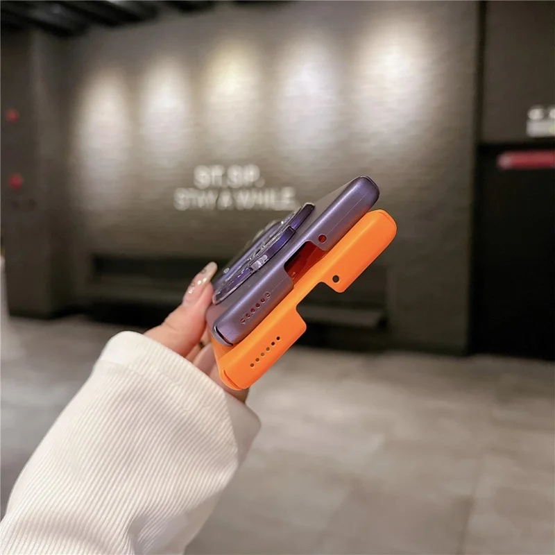 For Honor Magic6 Pro 5G Magnetic Phone Case Rubberized Hard PC Kickstand Cover - Transparent