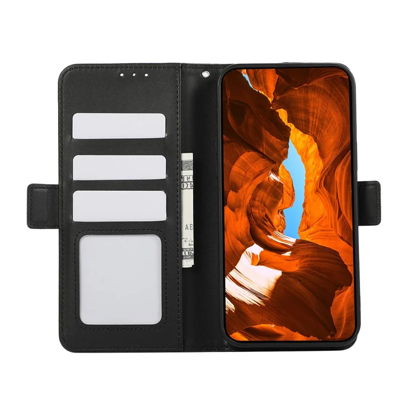 ABEEL لجهاز Samsung Galaxy S23+ 5G غطاء جلد PU ناعم مقاوم لتقنيات التعرف على الهوية بالترددات اللاسلكية (RFID) مع محفظة - أسود