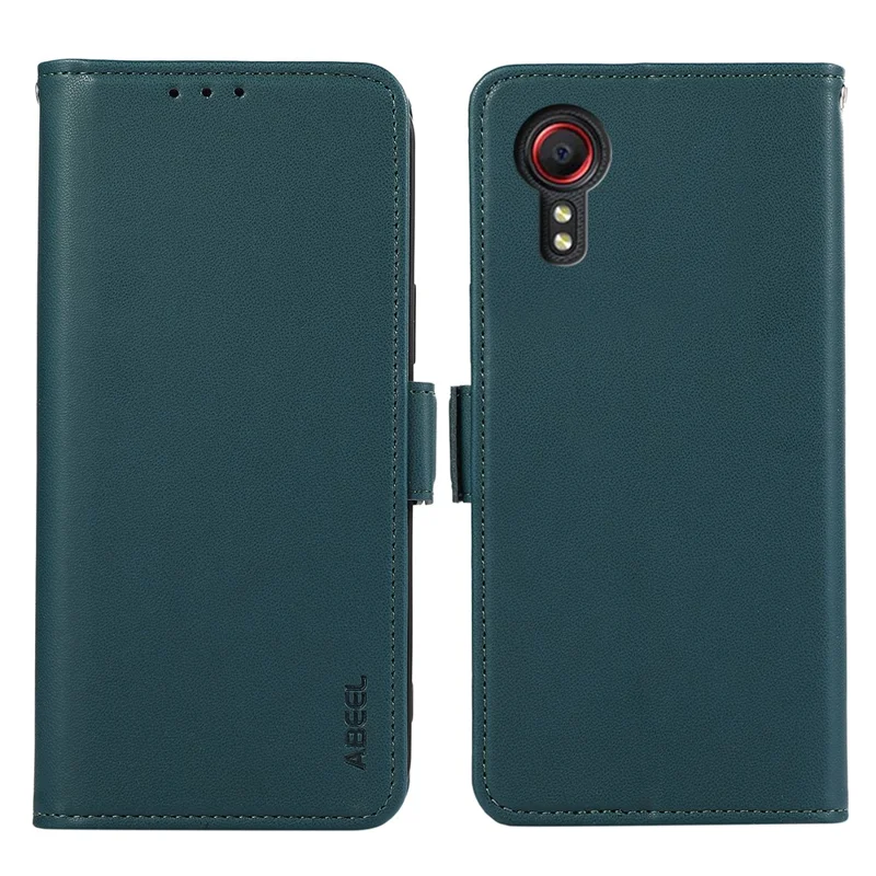 ABEEL لغطاء سامسونج جالاكسي Xcover7 واقي من RFID مع محفظة وواقي من السقوط غطاء ذكي للهاتف - أخضر