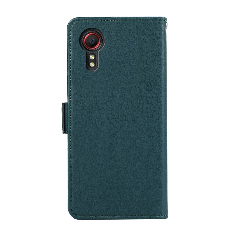 ABEEL لغطاء سامسونج جالاكسي Xcover7 واقي من RFID مع محفظة وواقي من السقوط غطاء ذكي للهاتف - أخضر