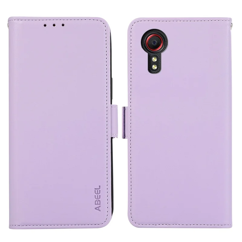 ABEEL til Samsung Galaxy Xcover 5 stående hylster med RFID-blokerende wallet til mobiltelefon - Lilla