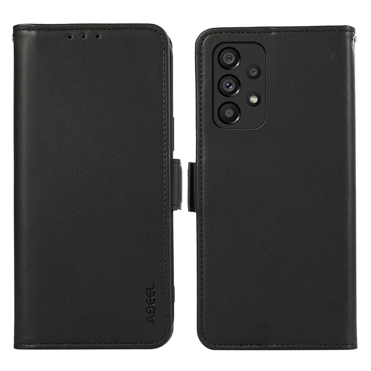 ABEEL Pour Samsung Galaxy A52 4G / A52 5G / A52s 5G Coque de téléphone RFID Blocking Wallet PU Leather Stand Case - Noir