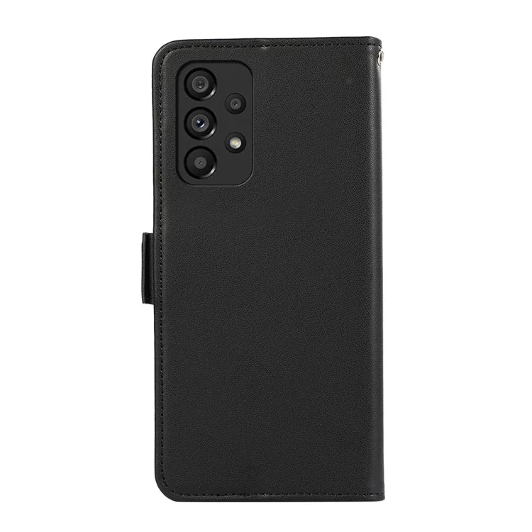 ABEEL Pour Samsung Galaxy A52 4G / A52 5G / A52s 5G Coque de téléphone RFID Blocking Wallet PU Leather Stand Case - Noir