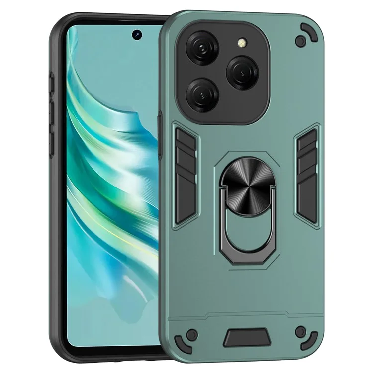 Für TECNO Spark Go 2024 4G / Spark 20 / Infinix Smart 8 4G Hülle PC+TPU Ständer Handyhülle - Grün