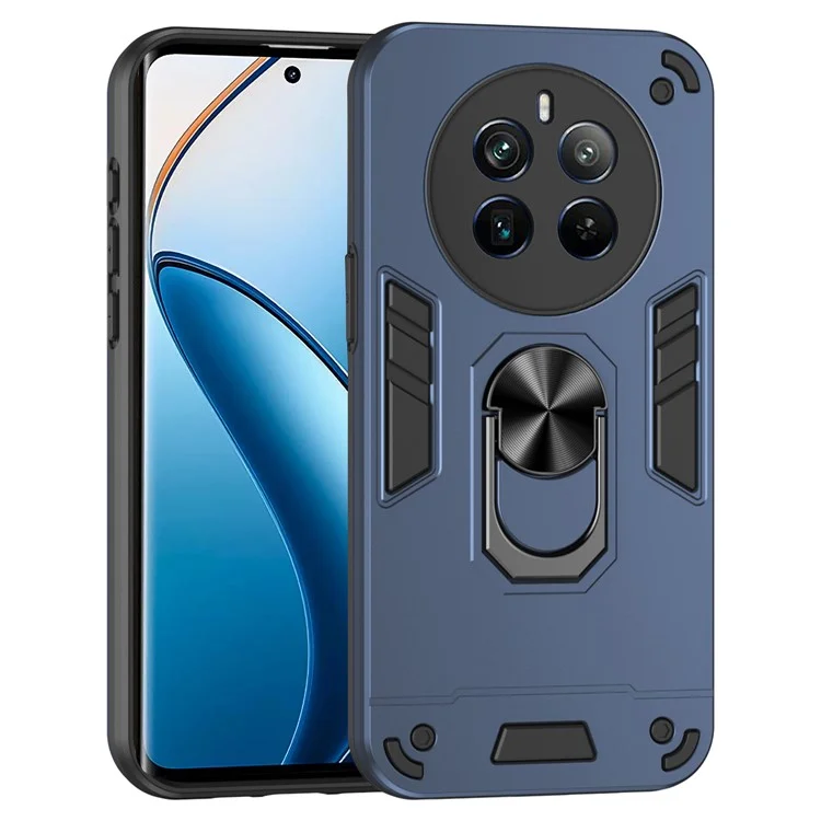 Чехол с подставкой для Realme 12 Pro 5G / 12 Pro+ 5G из ПК и ТПУ с защитой от падений - синий