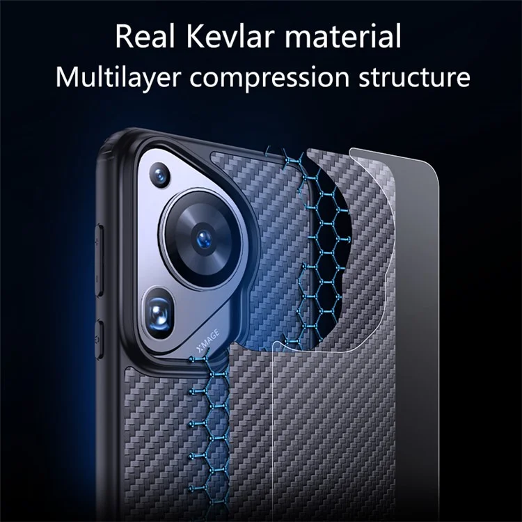 Para o Huawei Pura 70 Ultra Case Aramid Fiber Super Slim Phone Cover Compatível com Carregamento MagSafe