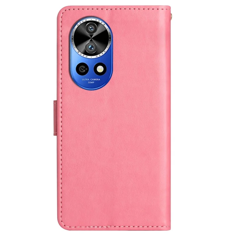 For Huawei nova 12 Pro 5G / nova 12 Ultra 5G Case PU Leather Wallet Butterfly Phone Cover - Pink