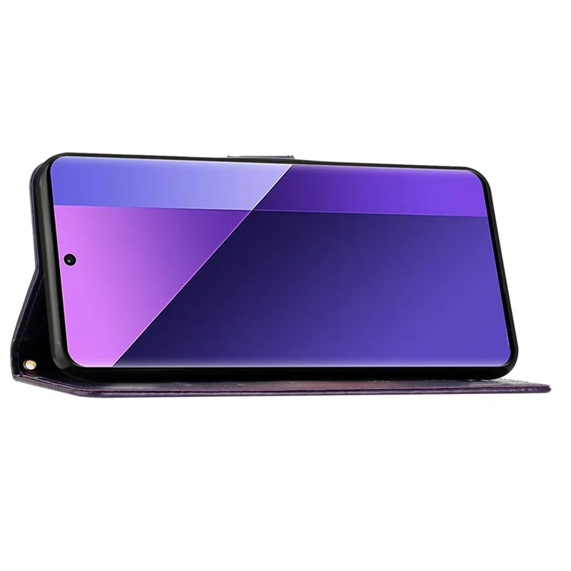 Para Huawei nova 12 Pro 5G / nova 12 Ultra 5G Capa de carteira de couro PU Capa de borboleta - Roxo escuro