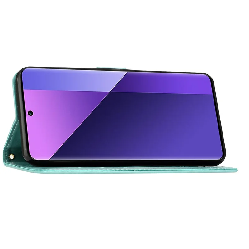 Per Huawei nova 12 Pro 5G / nova 12 Ultra 5G Custodia Portafoglio in Pelle PU con Farfalla - Blu Neonato