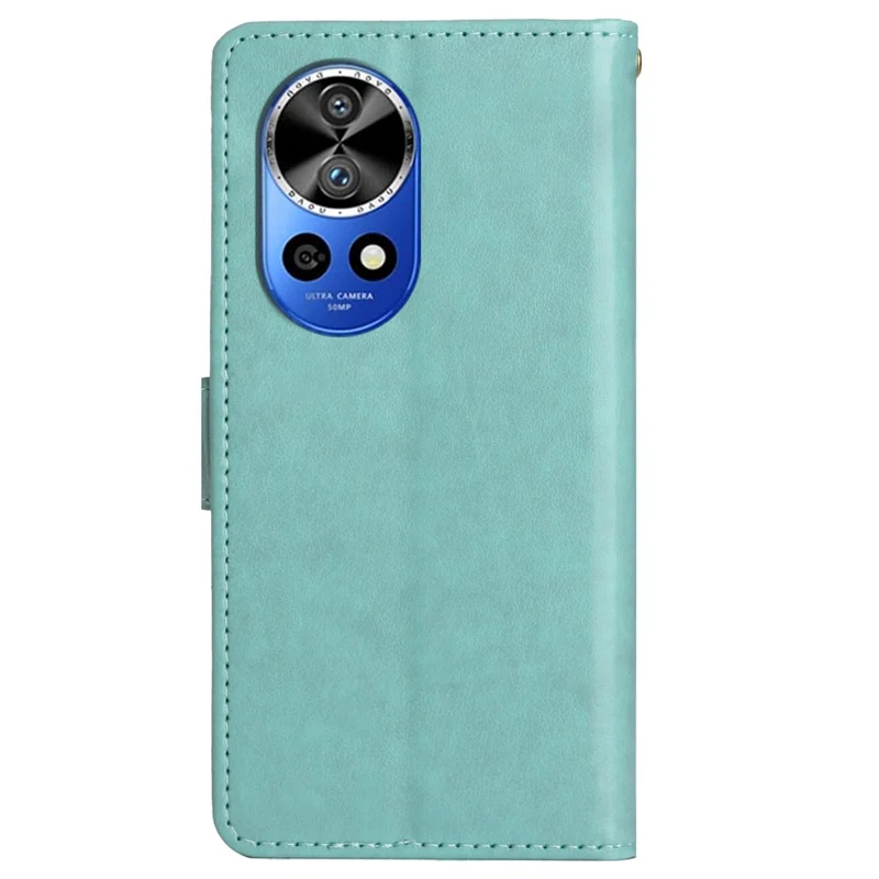 Per Huawei nova 12 Pro 5G / nova 12 Ultra 5G Custodia Portafoglio in Pelle PU con Farfalla - Blu Neonato