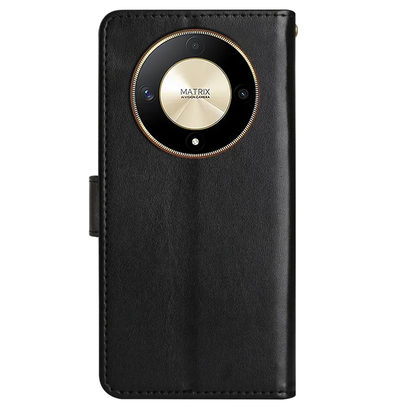 For Honor Magic6 Lite 5G / X50 5G / X9b 5G Wallet Case Butterfly Leather Flip Phone Cover - Black