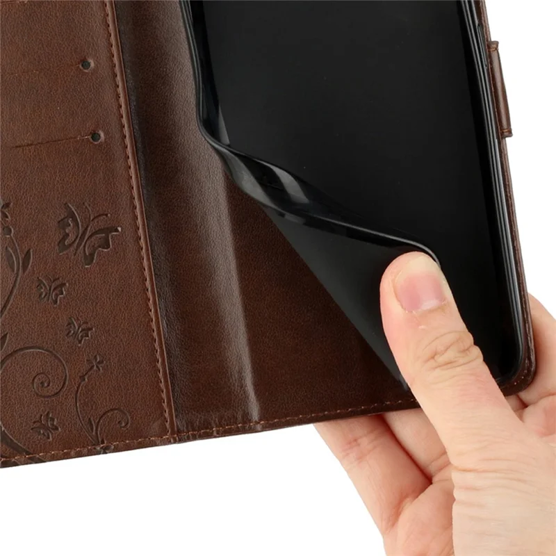 For Honor Magic6 Lite 5G / X50 5G / X9b 5G Wallet Case Butterfly Leather Flip Phone Cover - Brown