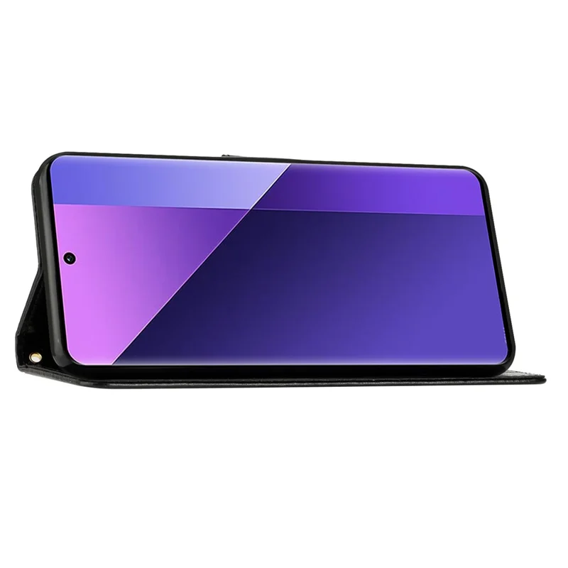 For Google Pixel 9 Pro XL Cell Phone Case Butterfly Imprinted Anti-Scratch Leather Wallet Cover - Black