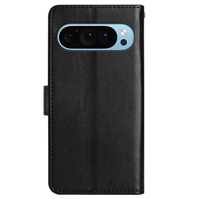 For Google Pixel 9 Pro XL Cell Phone Case Butterfly Imprinted Anti-Scratch Leather Wallet Cover - Black