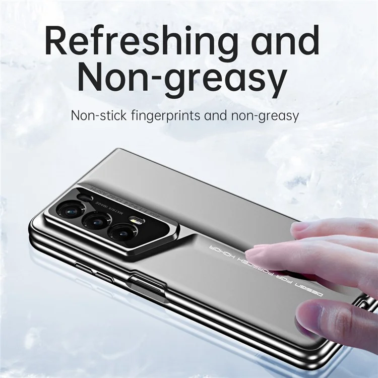 For Honor Magic Vs2 5G Case com Stylus 918 Series Hard PC Phone Shell Built-In Tempered Glass Film - Preto
