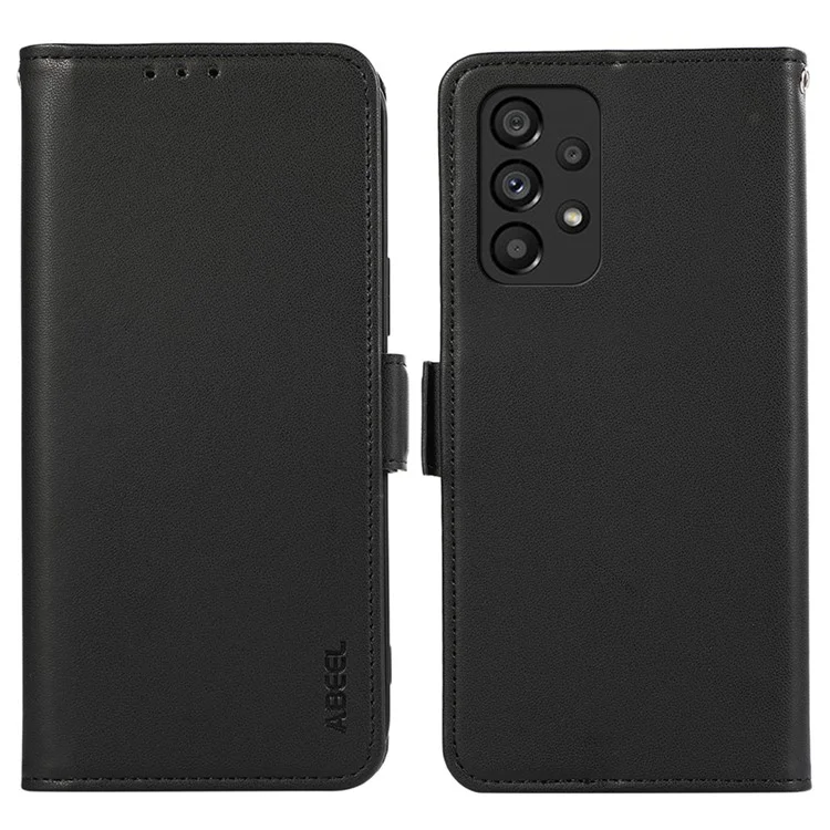 ABEEL For Samsung Galaxy A23 5G (Global Version) / A23 4G Чехол RFID Blocking Flip Кожаный Чехол для Телефона - Черный
